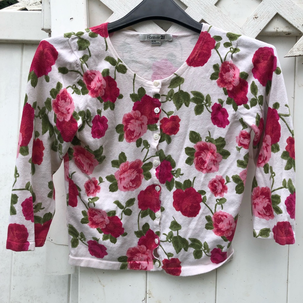 Rose Button Down Top
